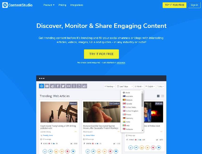 ContentStudio Content Discovery Curation Tool